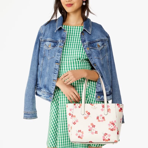 NWT💃Kate Spade Staci Sunny Floral Clusters Printed Medium Tote - Picture 6 of 10